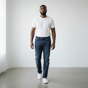 Wrangler Jeans Men's 40X29 (40x30) Relaxed Straight Fit Rugged Wear Dark READ